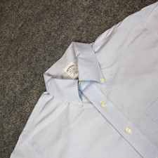 Brooks Brothers Slim Fit Button Up Shirt Men's 16-33 Non Iron Cotton Blue