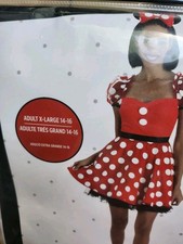 DISNEY MINNIE MOUSE COSTUME PARTY ADULT SIZE XL 14 - 16 NEW WITH TAGS COSPLAY