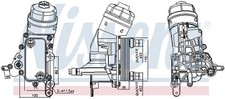 NISSENS Ölkühler, Motoröl 91343 für ALFA ROMEO  passend für FIAT JEEP OPEL