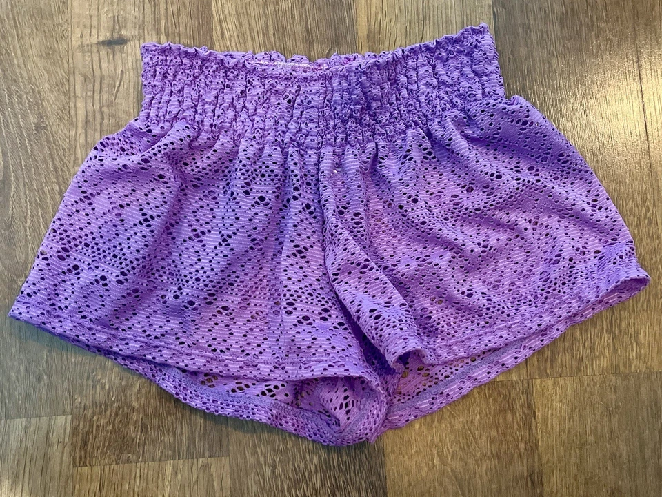 Pantalones cortos de natación Circo para niñas talla 7/8 púrpura de encaje Foto 2 de 4