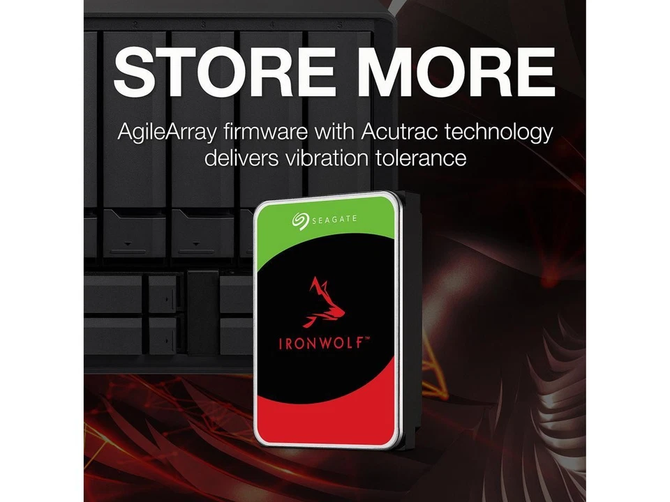 Seagate IronWolf 12TB NAS Hard Drive 7200 RPM 256MB Cache SATA 6.0Gb/s CMR 3.5" - Image 4 of 4