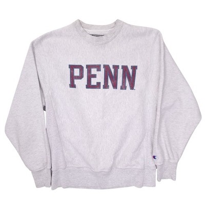 Champion Reverse Weave PENN Sweatshirt Mens Small Grey University Pennsylvania