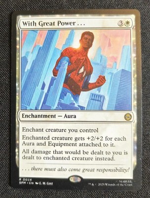 With Great Power  - SPM 24 - NM - Rare - English - MTG Spider-Man