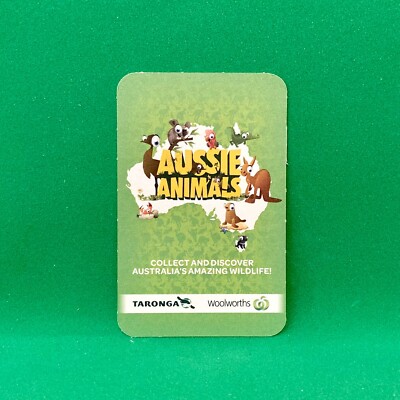Woolworths Aussie Animals Cards - (Green) HEAPS! BUY MORE & SAVE