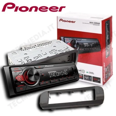Car Radio Pioneer MVH-330DAB 1DIN Bluetooth + Panneau pour Fiat Panda 2012 - Photo 1/4