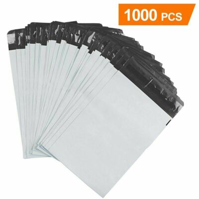 1000 Pcs 6x9 White Poly Mailers Envelopes Plastic Shipping Bags 6  x 9  2.5 Mil