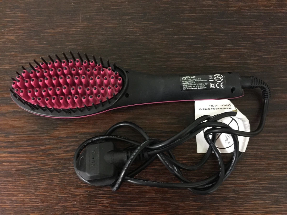 JML SIMPLY STRAIGHT HEATED CERAMIC HAIR BRUSH WITH DIGITAL CONTROL - USED  ONCE