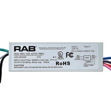 RAB LED Driver 69506 RDD-MEC-038-A0700-RBNL 700mA 25-38VDC Output 27W Max Load