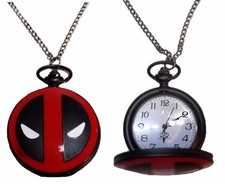 Marvel Comics DEADPOOL Logo Red/Black Pocket/Pendant Timepiece