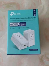 2x TP-Link AV1000 Powerline Ethernet Adapter (TL-PA7017P KIT) Gigabit Port 