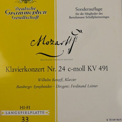 Wilhelm Kempff Mozart Klavierkonzert Nr.24 DG K73149 LP-8158