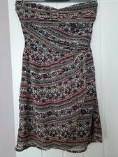 Mango Strapless Bandeau Beautiful Floral Dress BNWOT Fully lined Size Small 