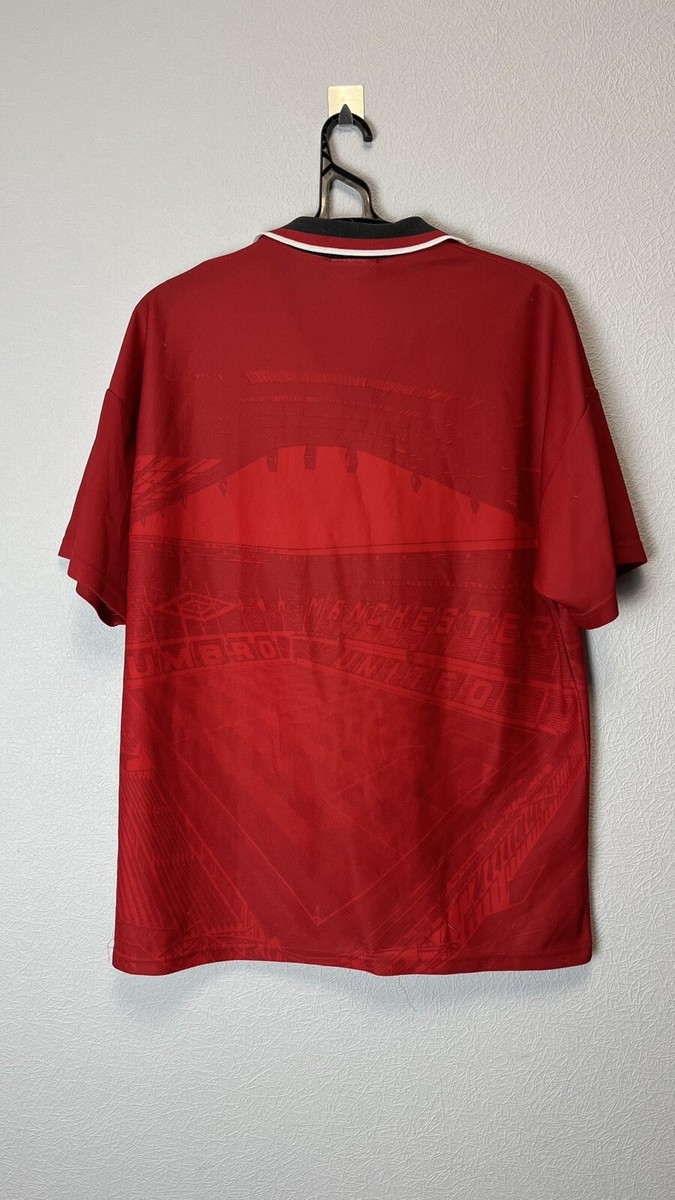 マンチェスター・ユナイテッド シャツ XL 英国製 UMBRO 1994-96 Vintage Umbro Manchester United 1994/96 Soccer Jersey Red M