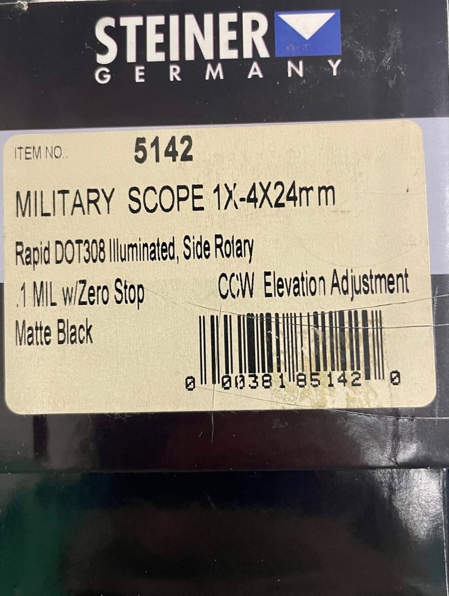 Steiner Military Tactical 1X4-24mm Rifle Scope for sale online | eBay