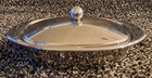 Stainless Steel Butter Keeper - Vintage Deep Dish Brushed Mirror Finish with Lid