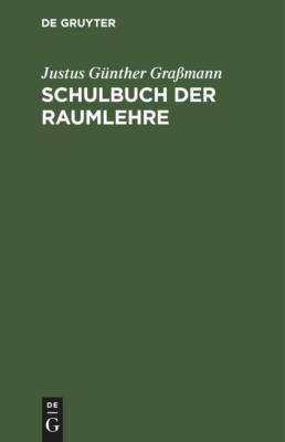 Schulbuch der Raumlehre | Buch | 9783111262581