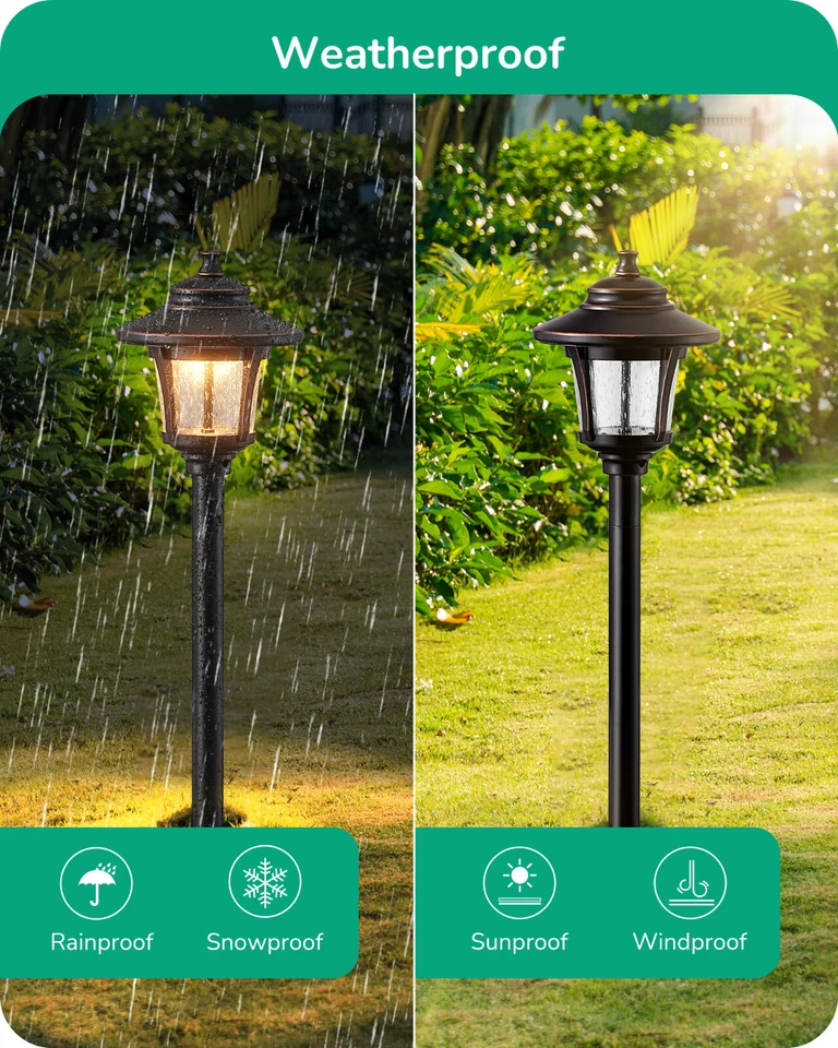 EDISHINE Luces de Paisaje de Bajo Voltaje, 12V 3W 120LM Luces LED de Camino 3000K Foto 4 de 4