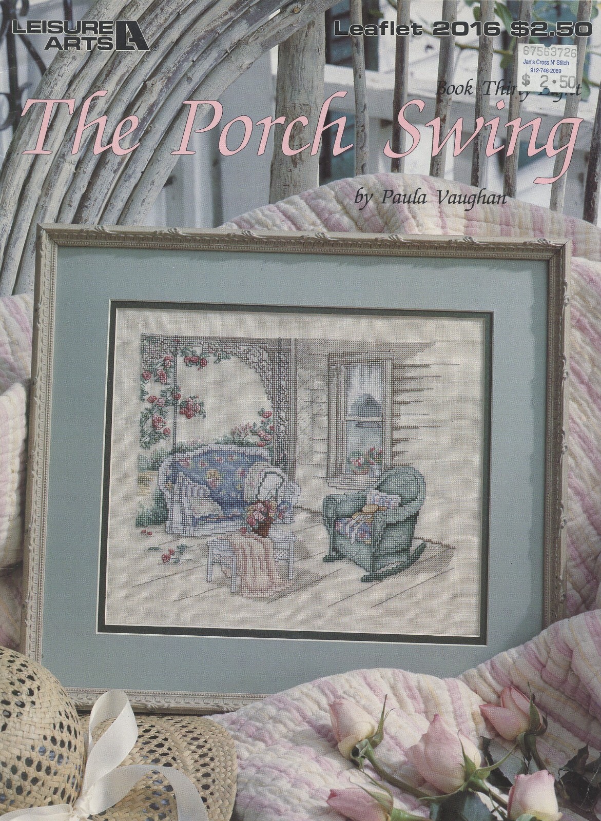 Porch Swing Cross Stitch Pattern by Paula Vaughan - Leisure Arts Leaflet