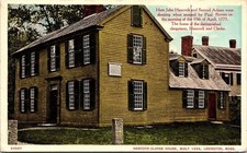 John Hancock Samual Adamins Paul Revere Hancock Clarke Historic House Postcard