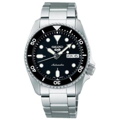 SEIKO 5 SRPK29 Steel Case Black Dial wBracelet DayDate Automatic Watch Japan