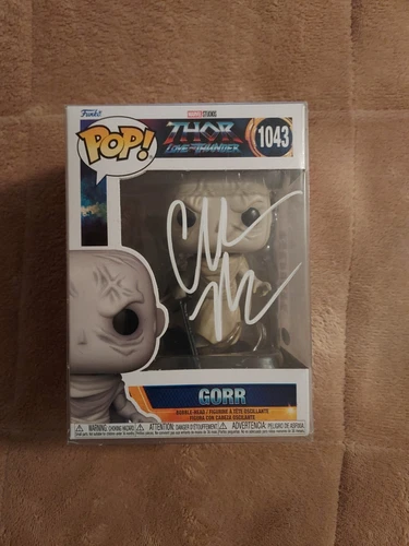 Funko Pop Autografiado por Christian Bale; Gorr; Thor; #1043; Certificado de Autenticidad