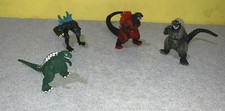 Burning Godzilla 2 3/4 Mini Figures Bandai Lot of Parts w/ Regular 2.5" Green