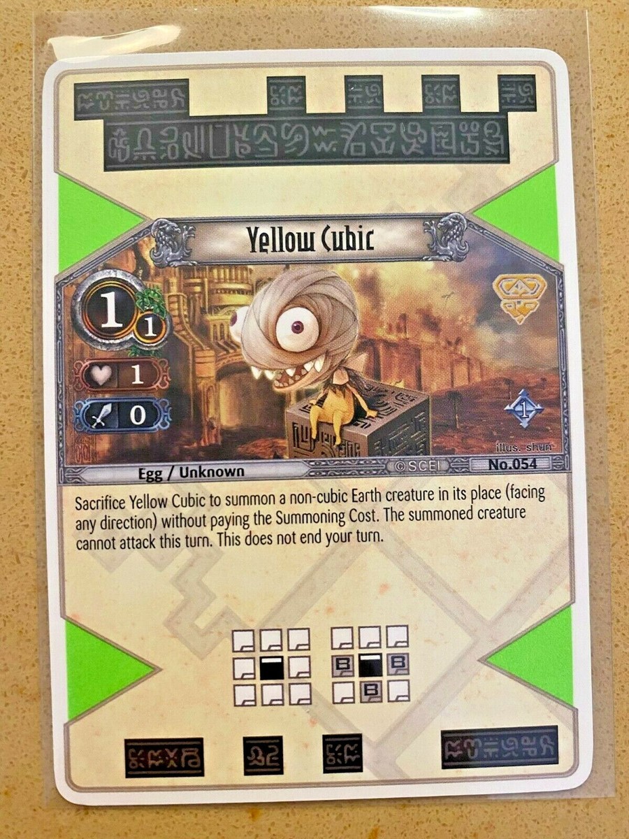 1x Yellow Cubic EOJ SET1 #054 PS3 Eye Of Judgment English NM 
