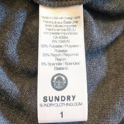 Sundry NWT Gray Sparkle Pullover Sweater Size 1 (Small) Draped Back Detail New - Picture 9 of 12