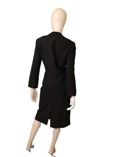 PRESTON and YORK Black 2 Pc Business Career Church Skirt Suit-8 - Picture 2 of 4