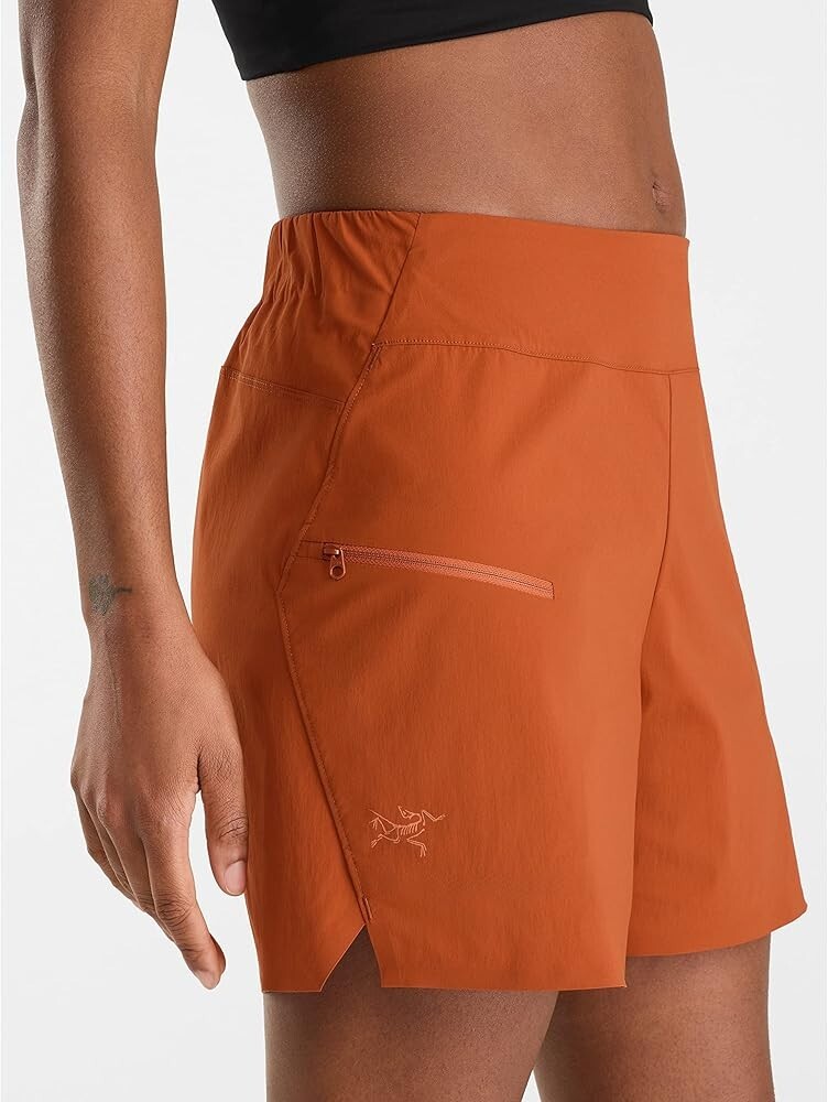 ARC'TERYX Arcteryx Donna Aestas Corto Leggero Escursionismo Fika Arancione Trekking Elasticizzato Taglia 10