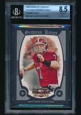2009 Donruss Threads College Gridiron Kings Blue Matthew Stafford BGS 8.5 /50