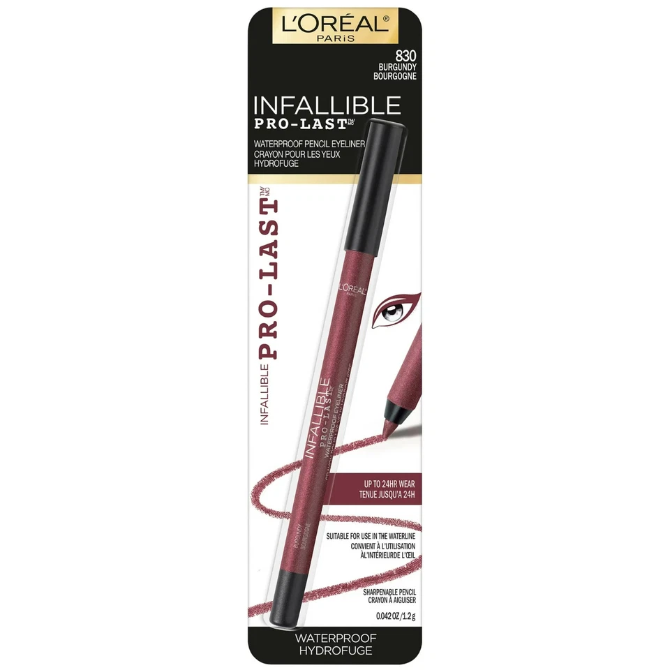 2 Pack L'Oreal Paris Infallible Pro Last Waterproof Pencil Eyeliner, Burgundy - Image 4 of 4
