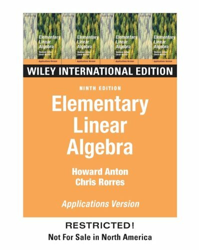 Elementary Linear Algebra with Applications By Howard Anton