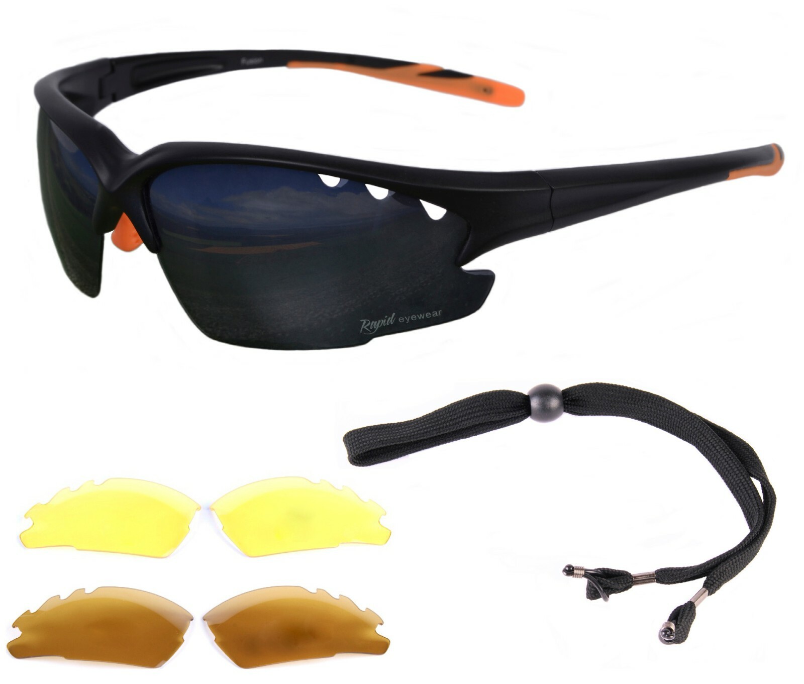 POLARIZED SUNGLASSES FOR SPORTS Interchangeable Lenses: UV400. Rapid Eyewear