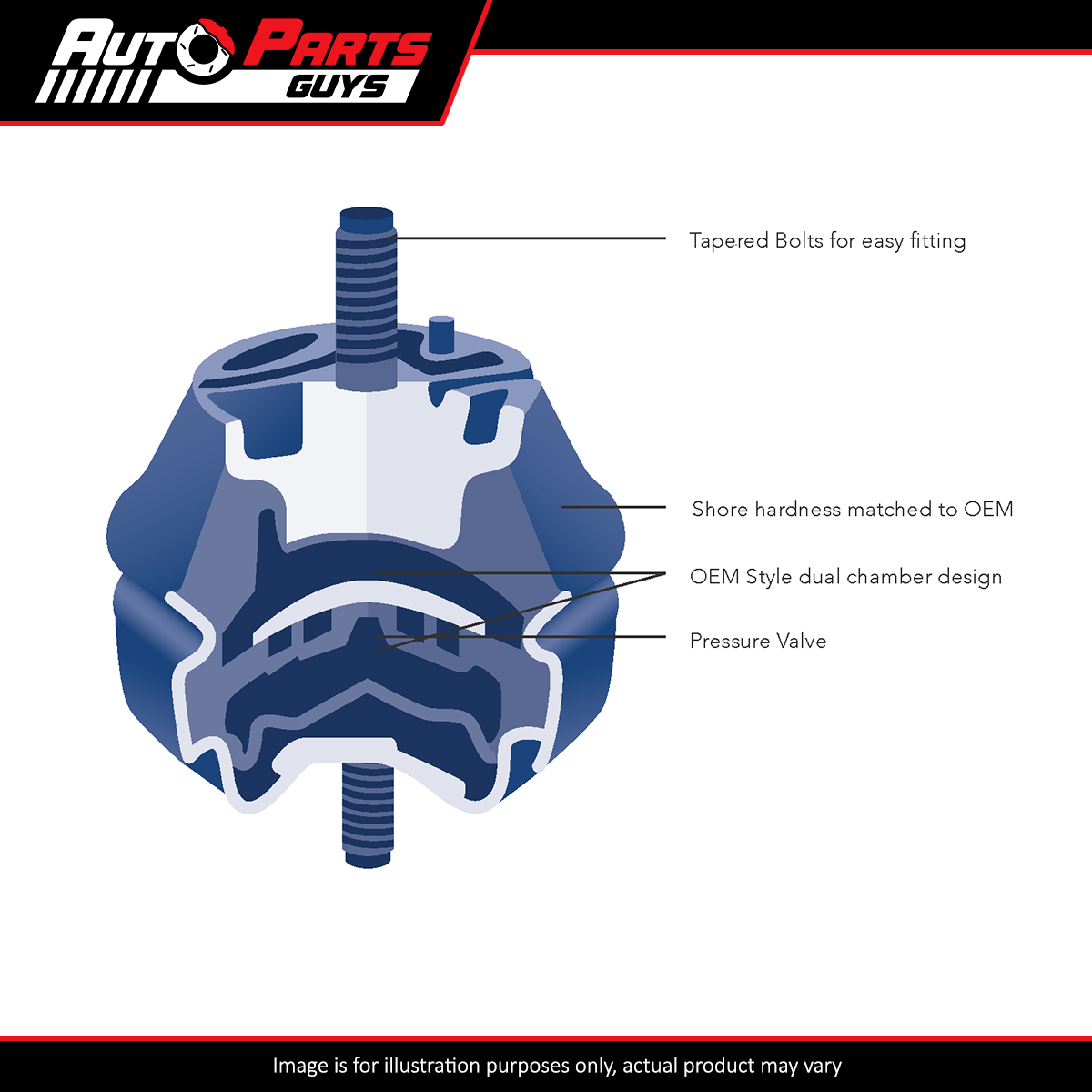 Transgold Engine Rod Mount fits Hyundai Excel X2 1.5L 1990 1992