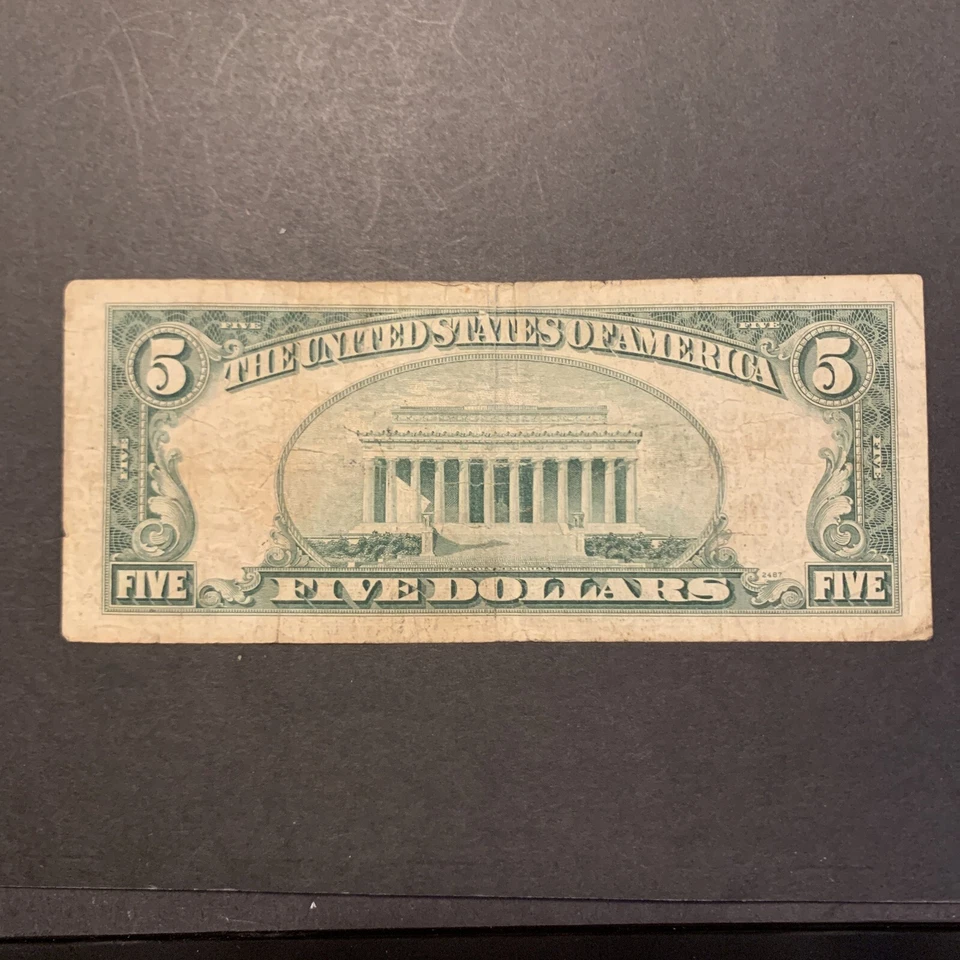 61601 1953B $5 US Banknote Money Bill Currency Circulated C50767843A - Image 4 of 4