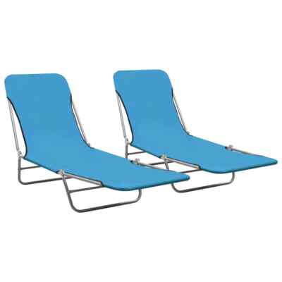 2x Gartenliege klappbar Sonnenliege Strandliege Campingliege Klappstuhl Stahl DE