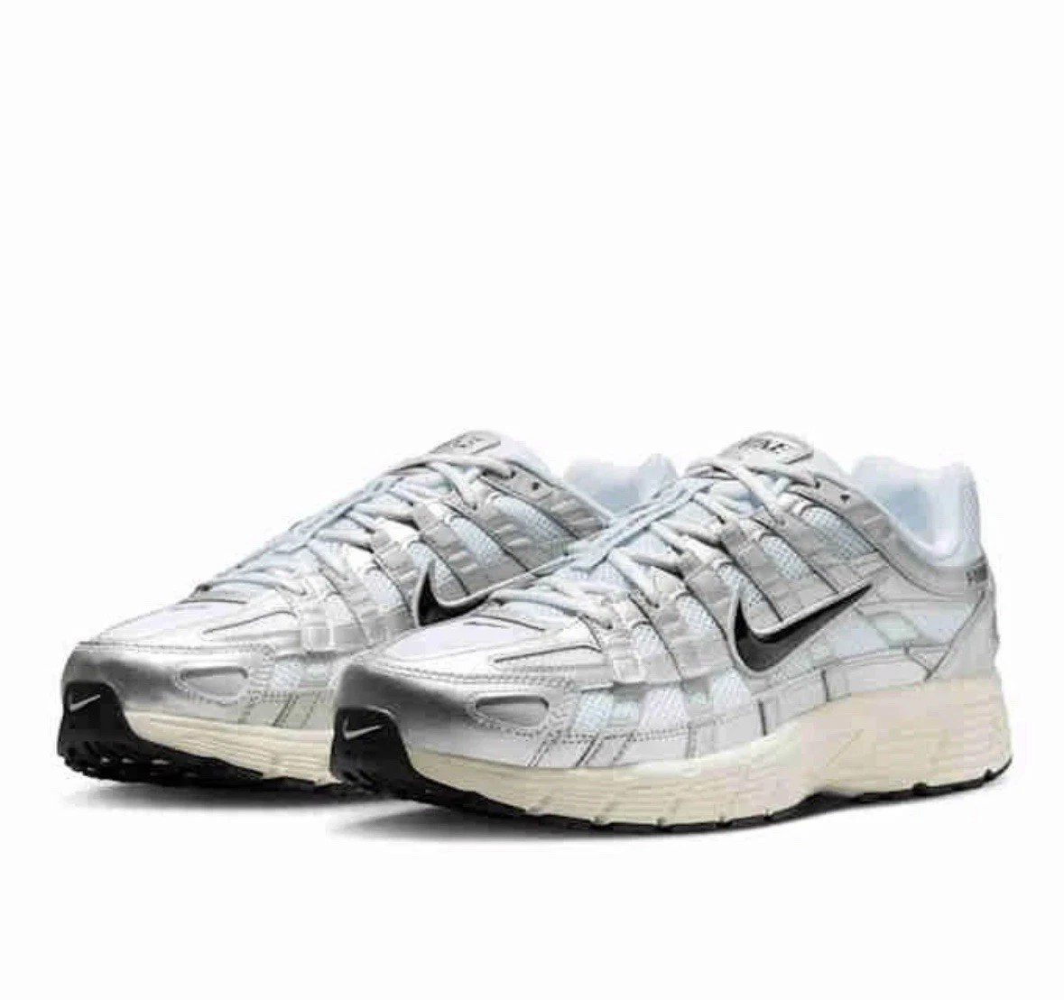 Scarpe casual Nike P 6000 argento piatto metallizzato da uomo lifestyle taglia 10 CD6404 105