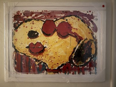 TOM EVERHART  Snoopy PEANUTS Hand signed Litho