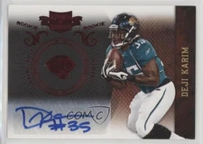2010 Panini Plates & Patches /249 Deji Karim #125 Rookie Auto RC