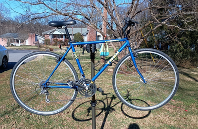 trek 700 hybrid bicycle Vintage TREK 700 MULTI-TRACK Hybrid Bike, Steel, Blue, 19 in Frame, 700c  Wheel