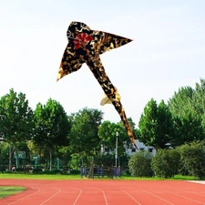 Shark Shaped Kite with Long Tail Game Relaxing Toy for Trips Beginner Yard