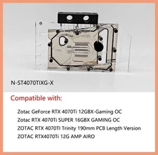 Granzon GPU Water Block For ZOTAC RTX4070TI X-GAMING/4070TI Trinity 190mm PCB