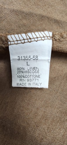 Cristina Vergani Dress 2-tier knee length linen blend NWT - Picture 3 of 6