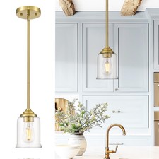 Lampada a sospensione oro, lampadario metà secolo, lampadario a sospensione 1 luce per Dinni...