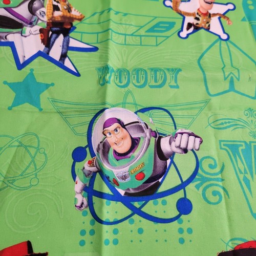 Cotton Fabric Green Buzz Woody Toy Story Disney Pixar 44x33 Quilting Sewing - Picture 10 of 12