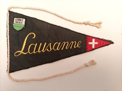 LAUSANNE Suisse Schweiz Switzerland Pennant Pennant - Embroidered Fabric