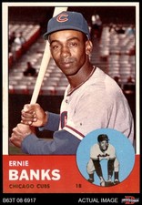 1963 Topps #380 Ernie Banks Cubs HOF  7 - NM