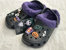 Disney Nightmare Before Christmas Women's Winter Clogs Crocs Style Shoe Size 4/5