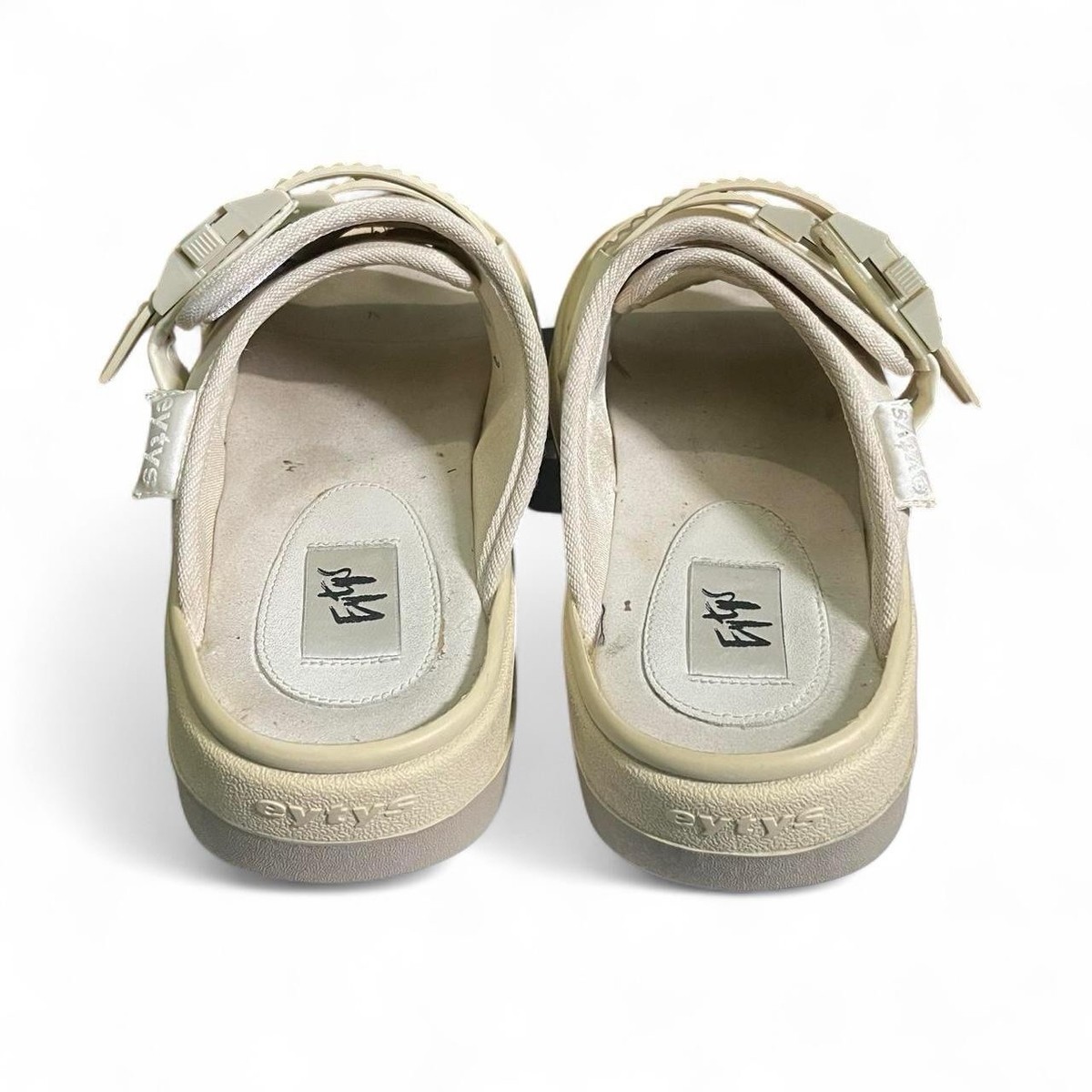 Eytys Capri CCE Cream Platform Sandals Mens 7.5 Buckle Strap Slides Chunky Mules Eytys Capri Platform Slides | Cream/White | EU 39 / US  main image 2